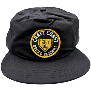 AS Colour Craft Coast Beer & Baseball Black Recycled Nylon Snapback Surf Cap Hat